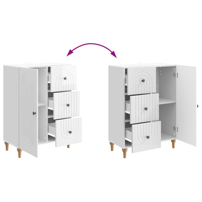Sideboard Vit högglans 66 x 34,5 x 90 cm Konstruerat trä