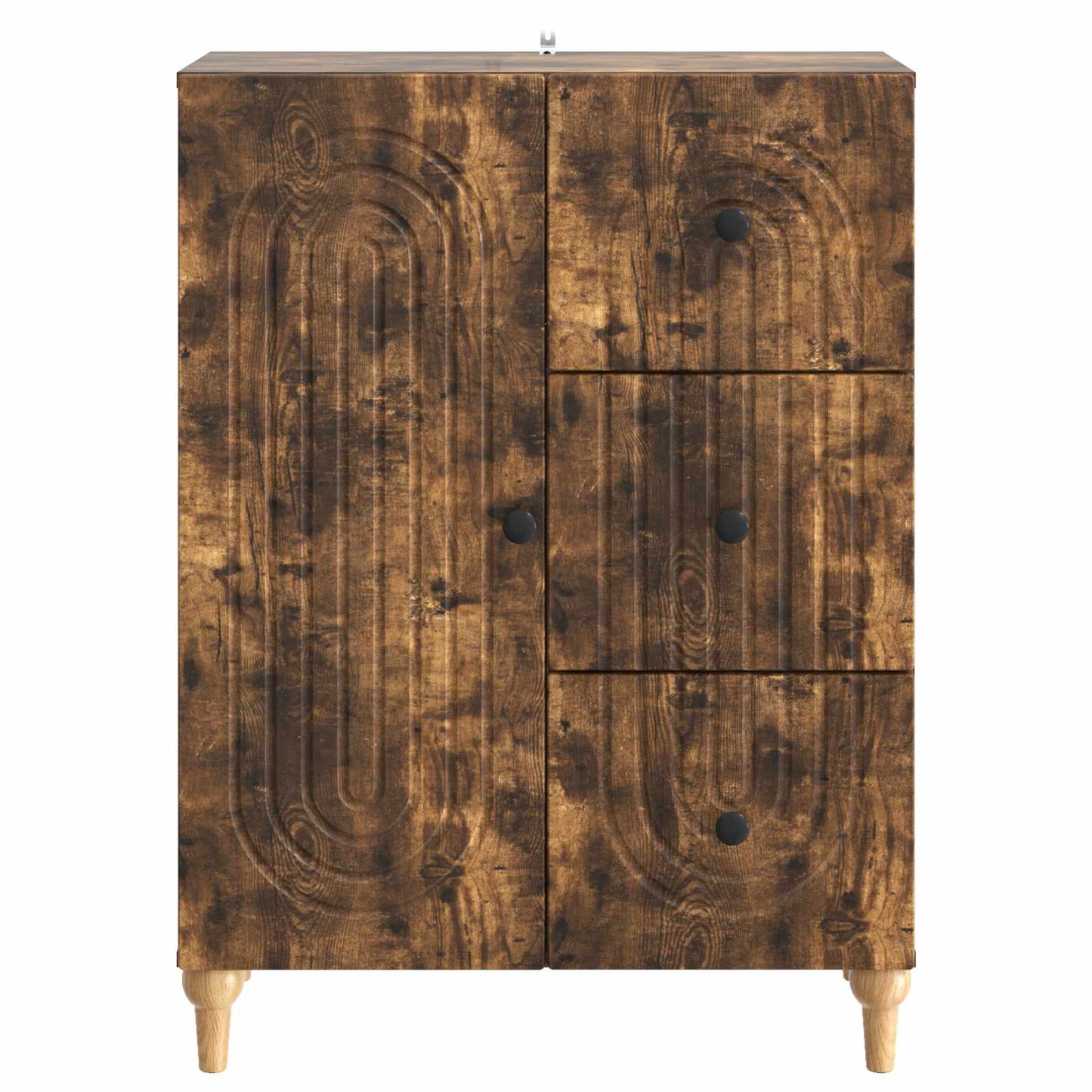 Sideboard med låda Rökt ek 66 x 34,5 x 90 cm Konstruerat trä