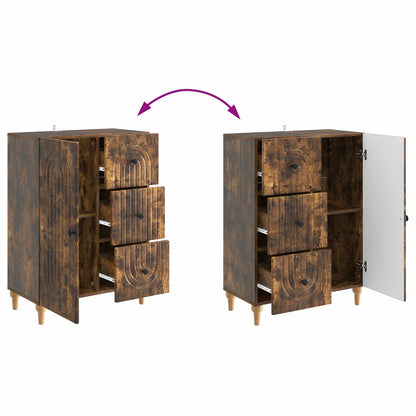 Sideboard med låda Rökt ek 66 x 34,5 x 90 cm Konstruerat trä