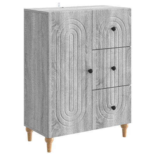 Sideboard Grå sonoma-ek 66 x 34,5 x 90 cm Konstruerat trä