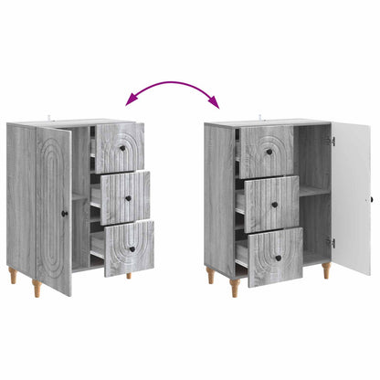 Sideboard Grå sonoma-ek 66 x 34,5 x 90 cm Konstruerat trä