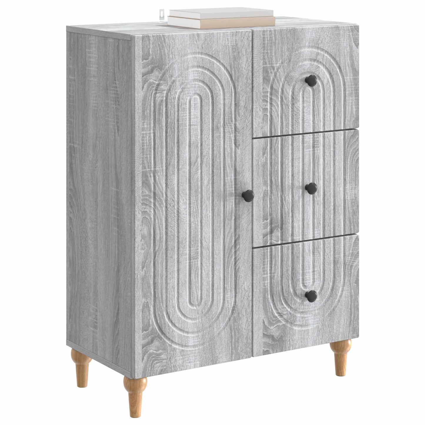 Sideboard Grå sonoma-ek 66 x 34,5 x 90 cm Konstruerat trä