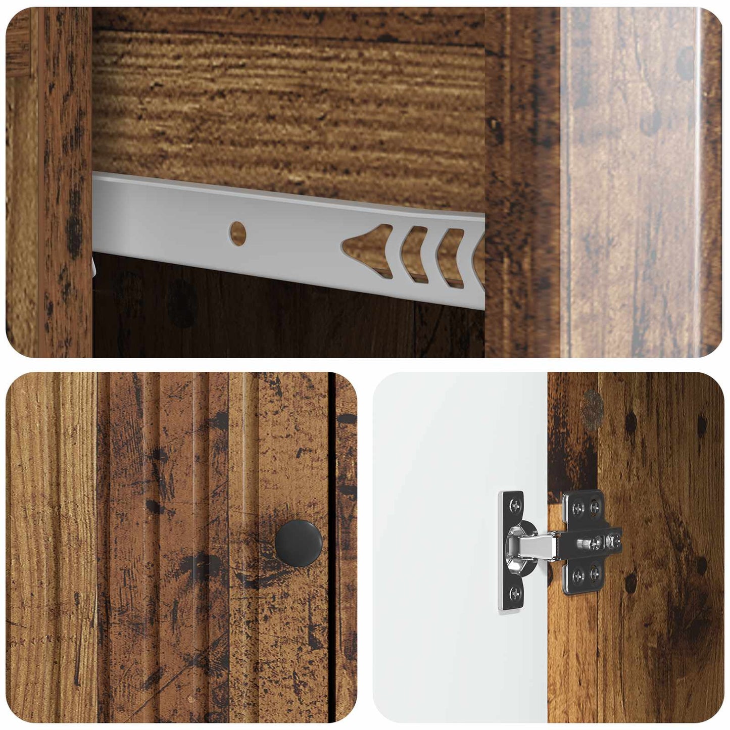 Sideboard Gammalt trä 66 x 34,5 x 90 cm Konstruerat trä