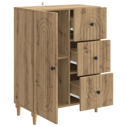 Sideboard med låda Artisan-ek 66 x 34,5 x 90 cm Konstruerat trä