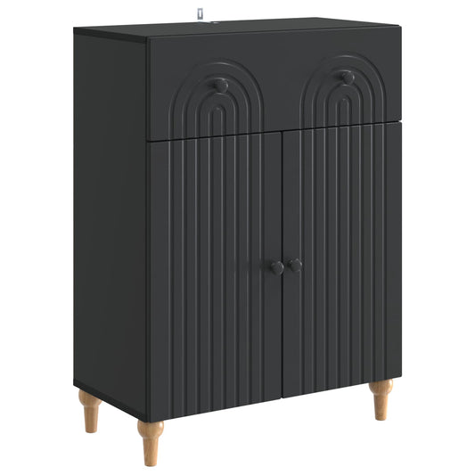 Sideboard med låda Svart 66 x 34,5 x 90 cm Konstruerat trä