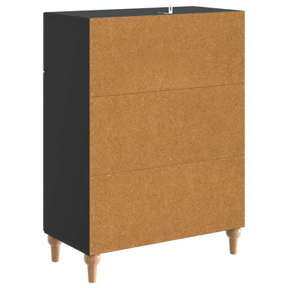 Sideboard med låda Svart 66 x 34,5 x 90 cm Konstruerat trä