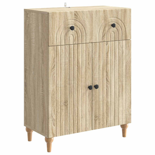 Sideboard med låda Sonoma-ek 66 x 34,5 x 90 cm Konstruerat trä