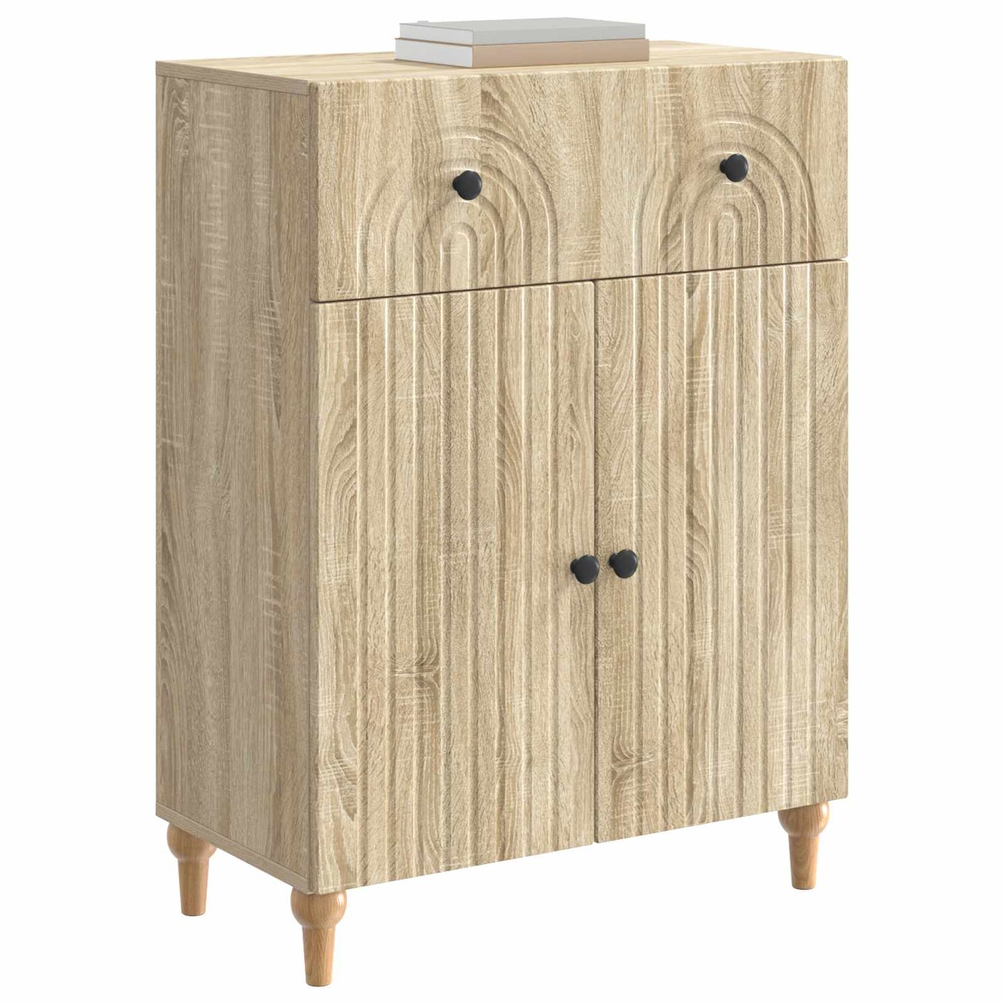 Sideboard med låda Sonoma-ek 66 x 34,5 x 90 cm Konstruerat trä