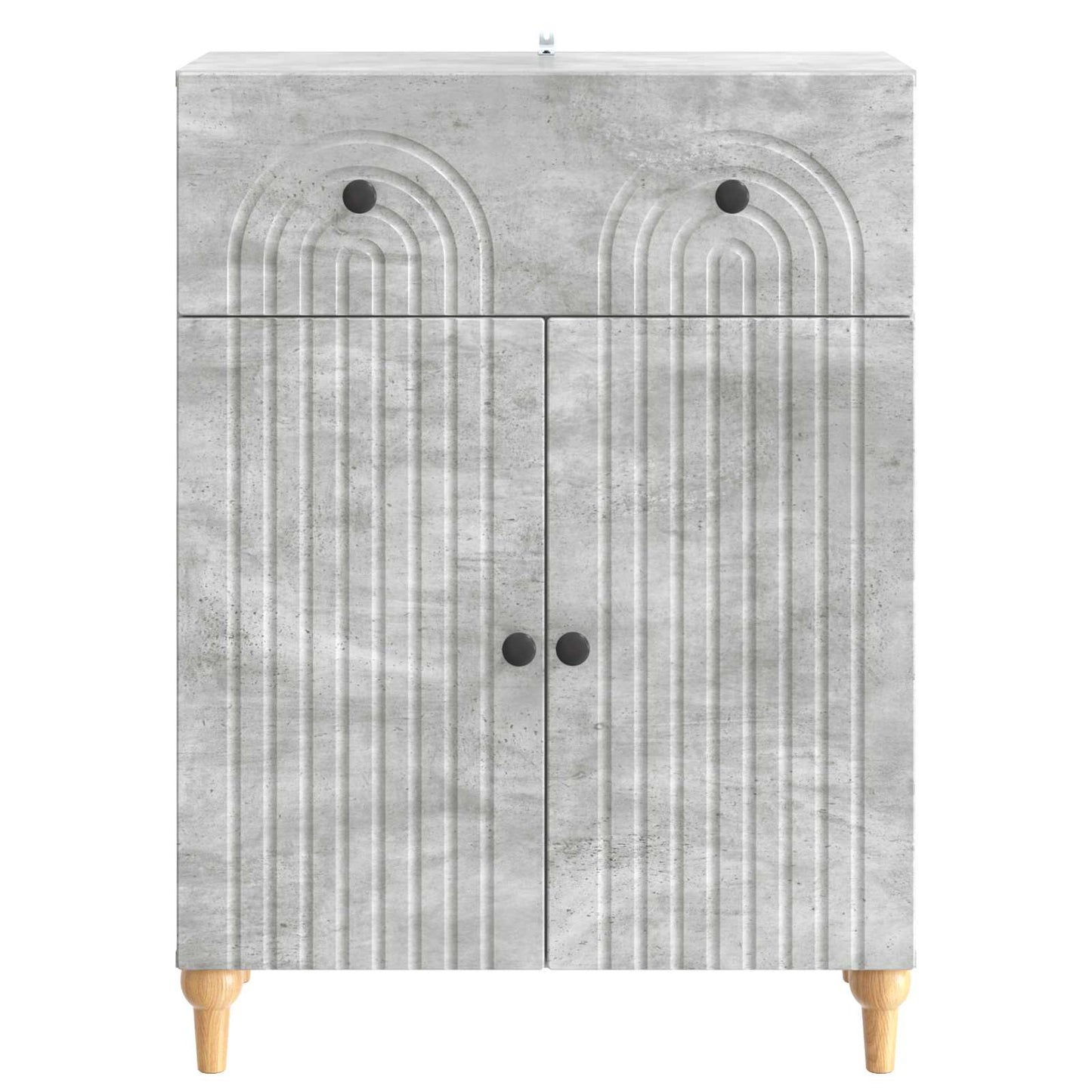 Sideboard med låda Betonggrå 66 x 34,5 x 90 cm Konstruerat trä