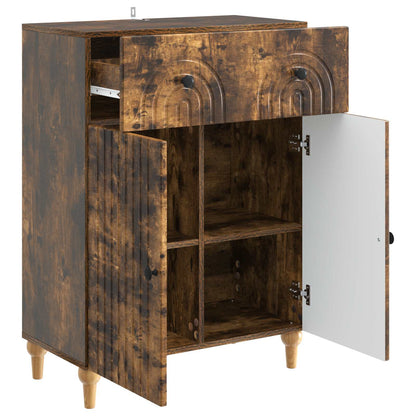 Sideboard med låda Rökt ek 66 x 34,5 x 90 cm Konstruerat trä