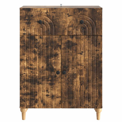 Sideboard med låda Rökt ek 66 x 34,5 x 90 cm Konstruerat trä