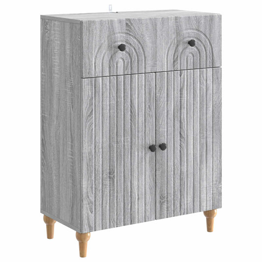 Sideboard Grå sonoma-ek 66 x 34,5 x 90 cm Konstruerat trä