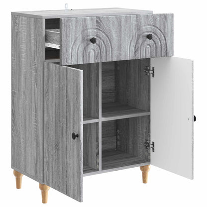 Sideboard Grå sonoma-ek 66 x 34,5 x 90 cm Konstruerat trä