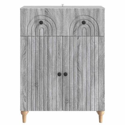 Sideboard Grå sonoma-ek 66 x 34,5 x 90 cm Konstruerat trä