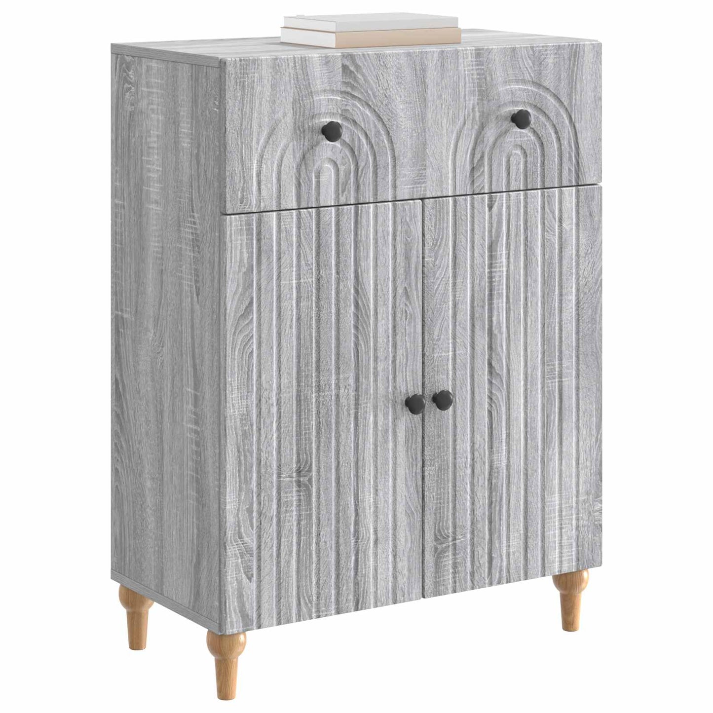 Sideboard Grå sonoma-ek 66 x 34,5 x 90 cm Konstruerat trä