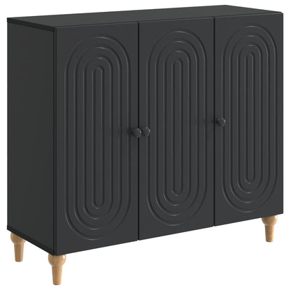 Sideboard Svart 89 x 34,5 x 80 cm Konstruerat trä