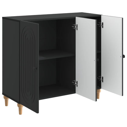Sideboard Svart 89 x 34,5 x 80 cm Konstruerat trä