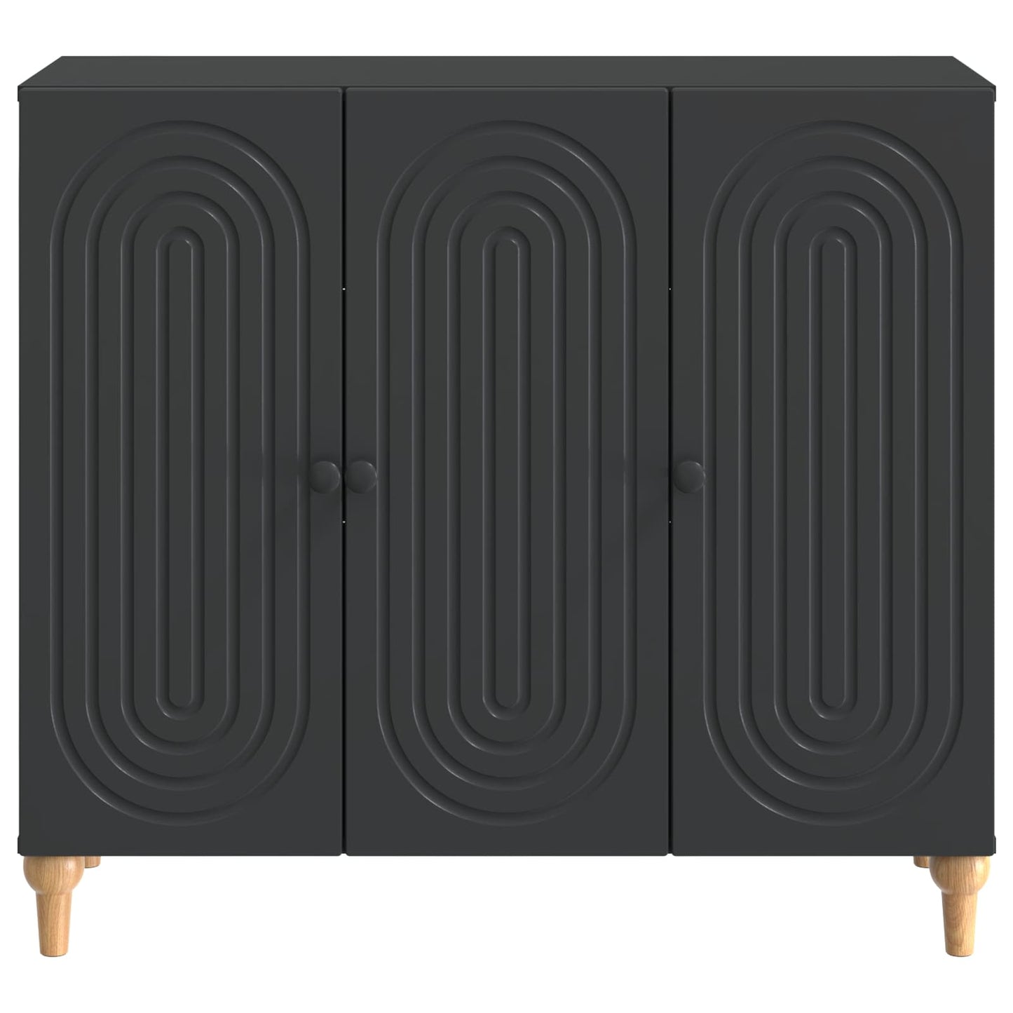 Sideboard Svart 89 x 34,5 x 80 cm Konstruerat trä