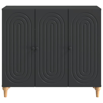 Sideboard Svart 89 x 34,5 x 80 cm Konstruerat trä