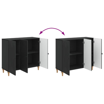 Sideboard Svart 89 x 34,5 x 80 cm Konstruerat trä
