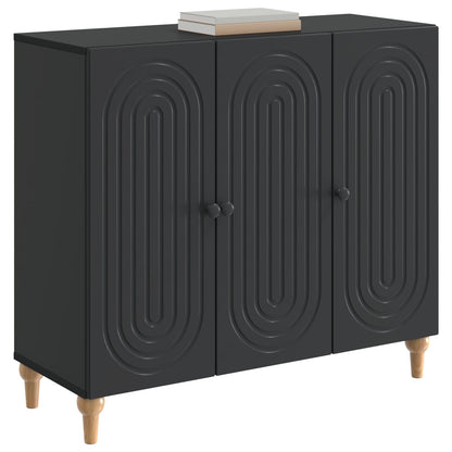 Sideboard Svart 89 x 34,5 x 80 cm Konstruerat trä