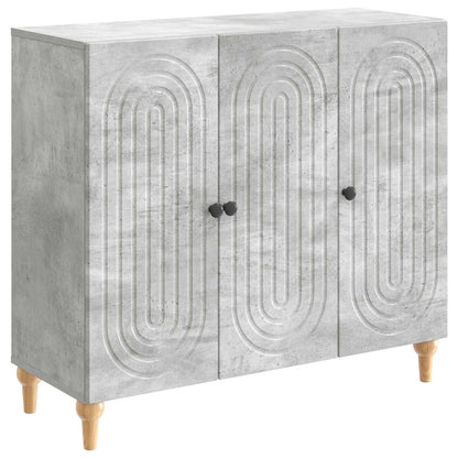 Sideboard Betonggrå 89 x 34,5 x 80 cm Konstruerat trä