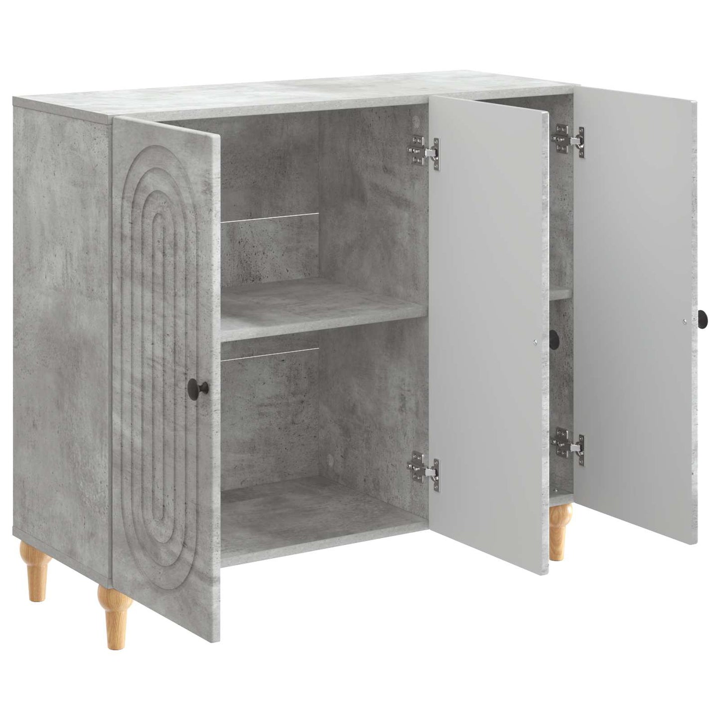 Sideboard Betonggrå 89 x 34,5 x 80 cm Konstruerat trä