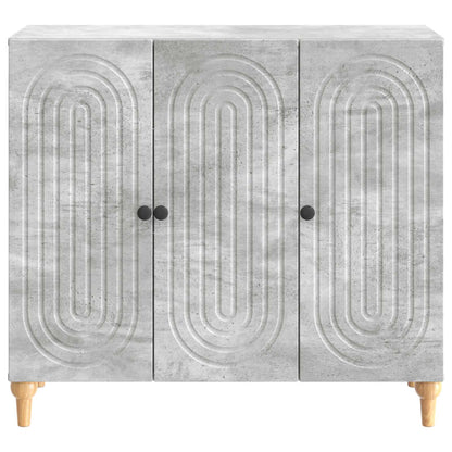 Sideboard Betonggrå 89 x 34,5 x 80 cm Konstruerat trä