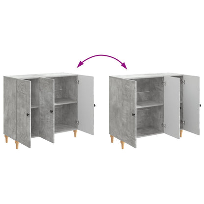 Sideboard Betonggrå 89 x 34,5 x 80 cm Konstruerat trä
