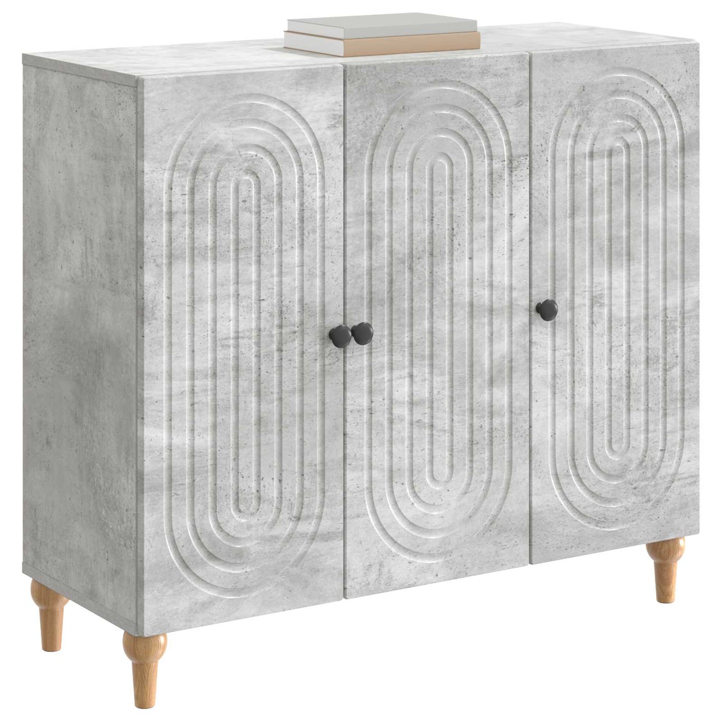 Sideboard Betonggrå 89 x 34,5 x 80 cm Konstruerat trä