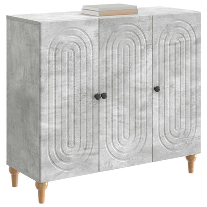 Sideboard Betonggrå 89 x 34,5 x 80 cm Konstruerat trä
