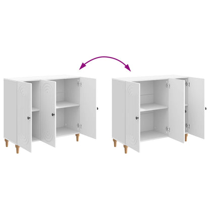 Sideboard Vit högglans 89 x 34,5 x 80 cm Konstruerat trä