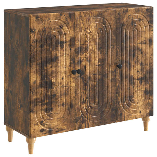 Sideboard Rökt ek 89 x 34,5 x 80 cm Konstruerat trä