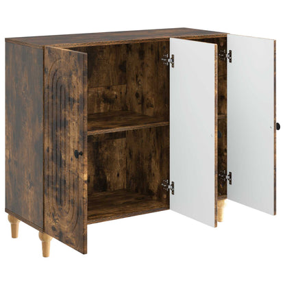 Sideboard Rökt ek 89 x 34,5 x 80 cm Konstruerat trä