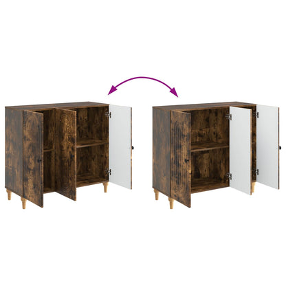 Sideboard Rökt ek 89 x 34,5 x 80 cm Konstruerat trä