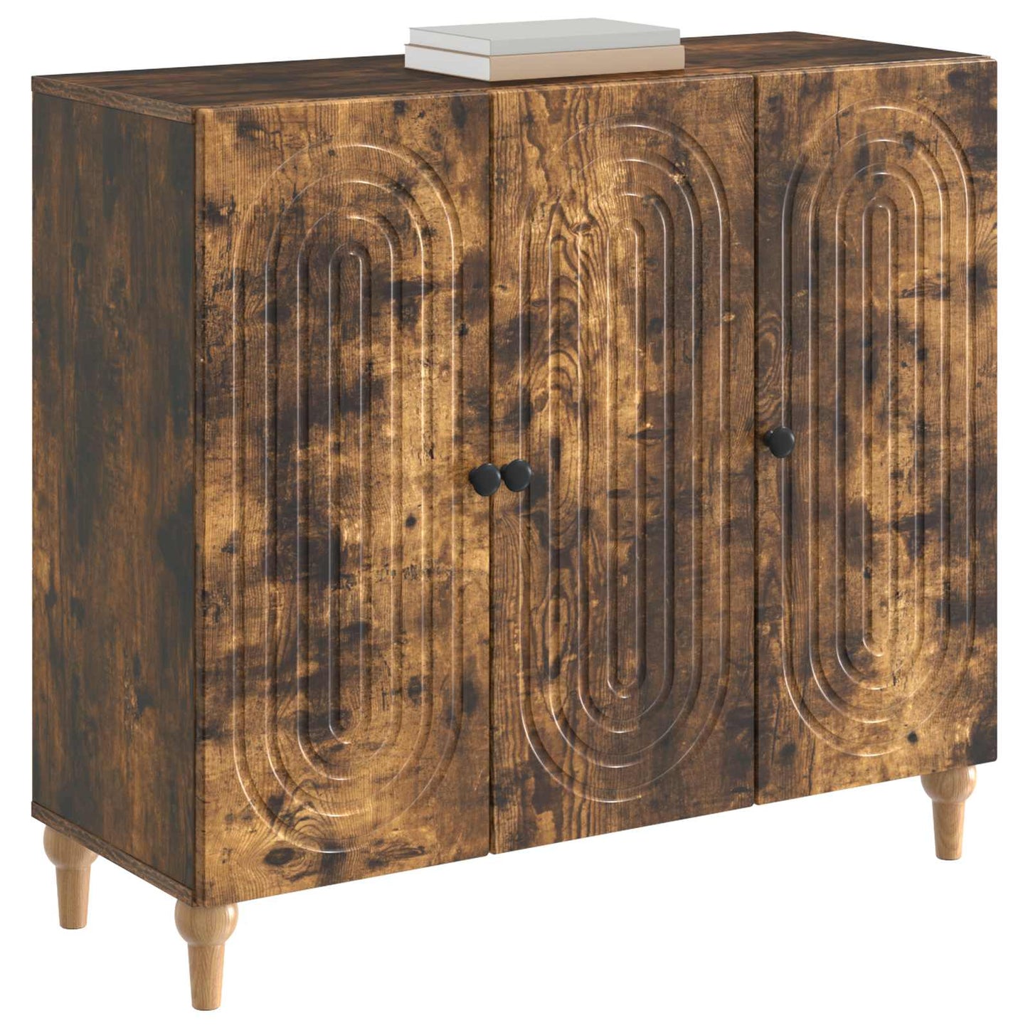 Sideboard Rökt ek 89 x 34,5 x 80 cm Konstruerat trä