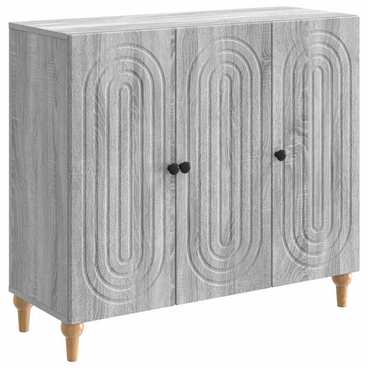 Sideboard Grå sonoma-ek 89 x 34,5 x 80 cm Konstruerat trä