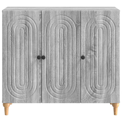 Sideboard Grå sonoma-ek 89 x 34,5 x 80 cm Konstruerat trä