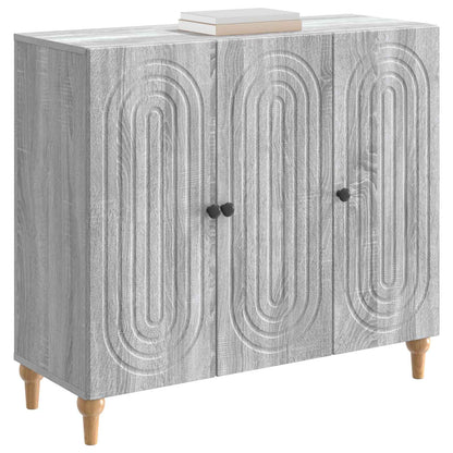 Sideboard Grå sonoma-ek 89 x 34,5 x 80 cm Konstruerat trä