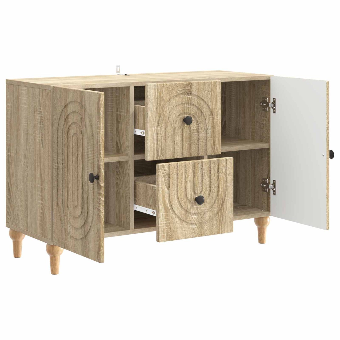 TV-skåp med låda Sonoma-ek 89 x 34,5 x 60 cm Konstruerat trä