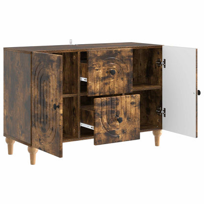 TV-skåp med låda Rökt ek 89 x 34,5 x 60 cm Konstruerat trä