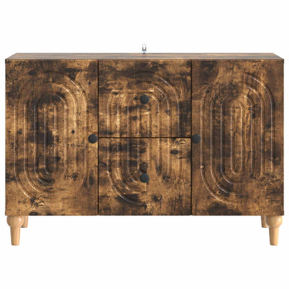 TV-skåp med låda Rökt ek 89 x 34,5 x 60 cm Konstruerat trä