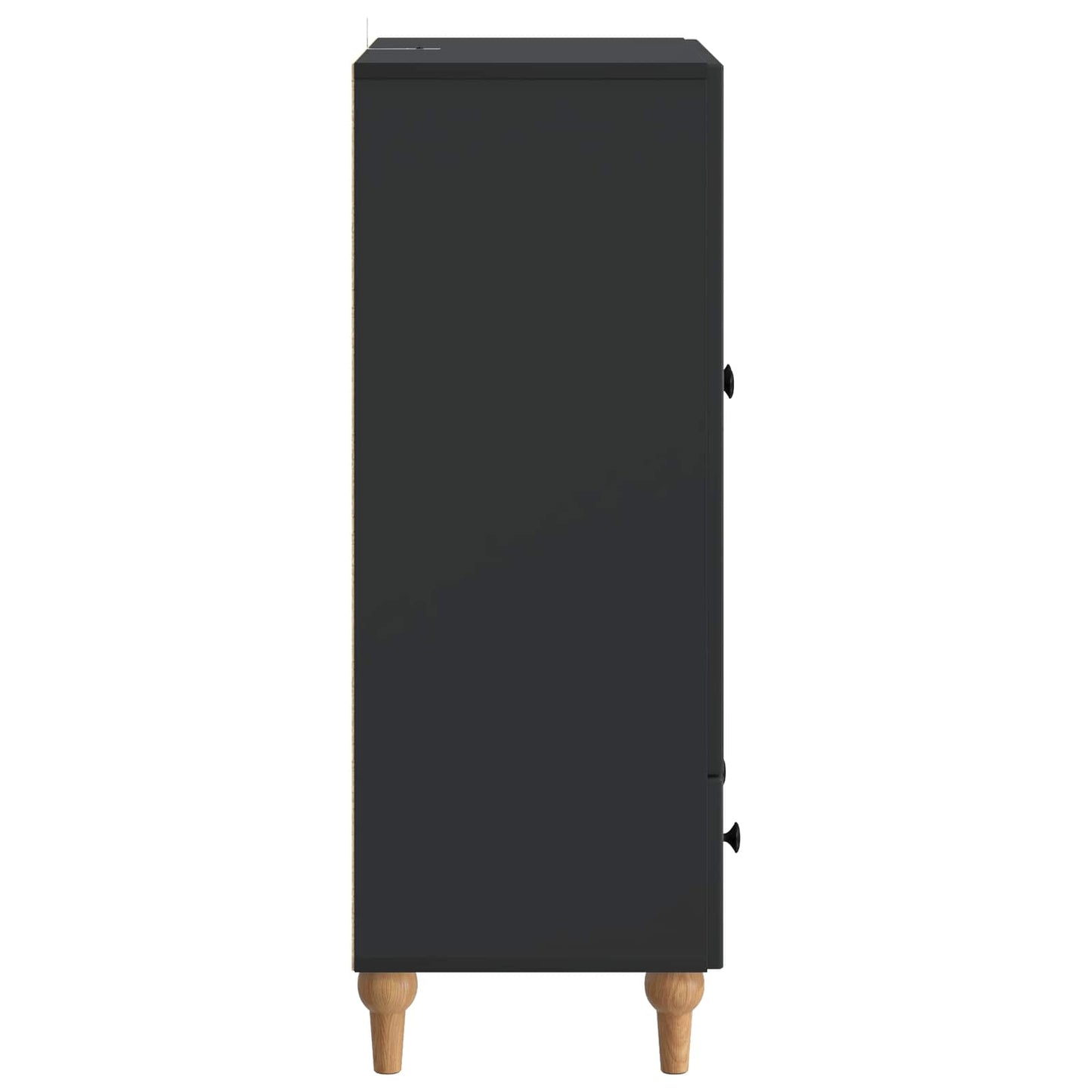 Sideboard med låda Svart 66 x 34,5 x 95 cm Konstruerat trä
