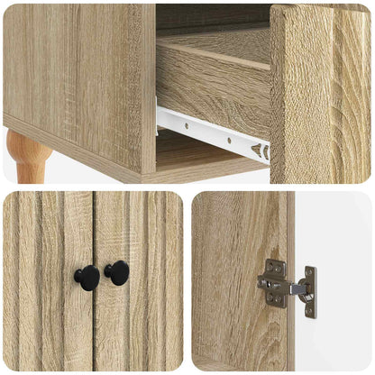 Sideboard med låda Sonoma-ek 66 x 34,5 x 95 cm Konstruerat trä