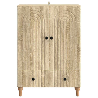 Sideboard med låda Sonoma-ek 66 x 34,5 x 95 cm Konstruerat trä