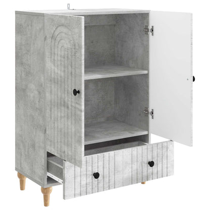Sideboard med låda Betonggrå 66 x 34,5 x 95 cm Konstruerat trä