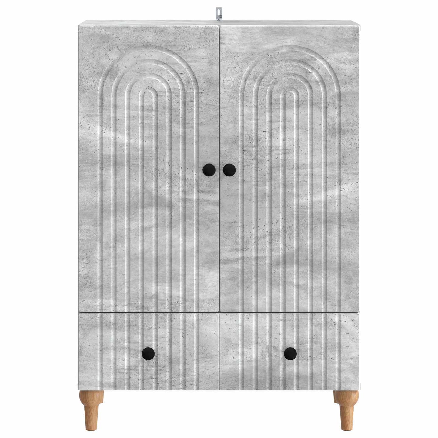 Sideboard med låda Betonggrå 66 x 34,5 x 95 cm Konstruerat trä