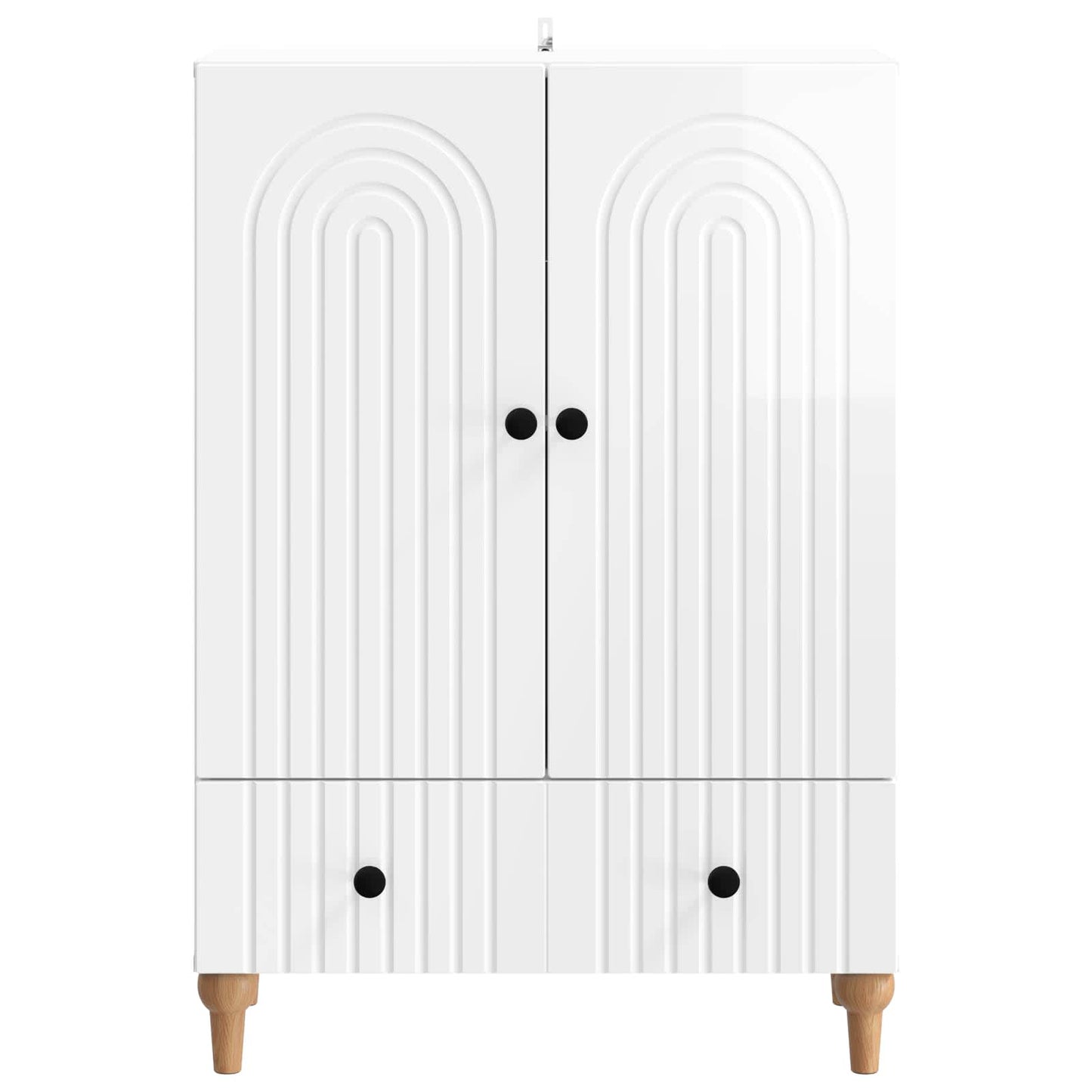 Sideboard Vit högglans 66 x 34,5 x 95 cm Konstruerat trä