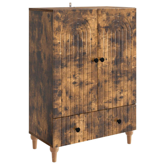 Sideboard med låda Rökt ek 66 x 34,5 x 95 cm Konstruerat trä