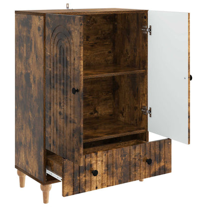 Sideboard med låda Rökt ek 66 x 34,5 x 95 cm Konstruerat trä